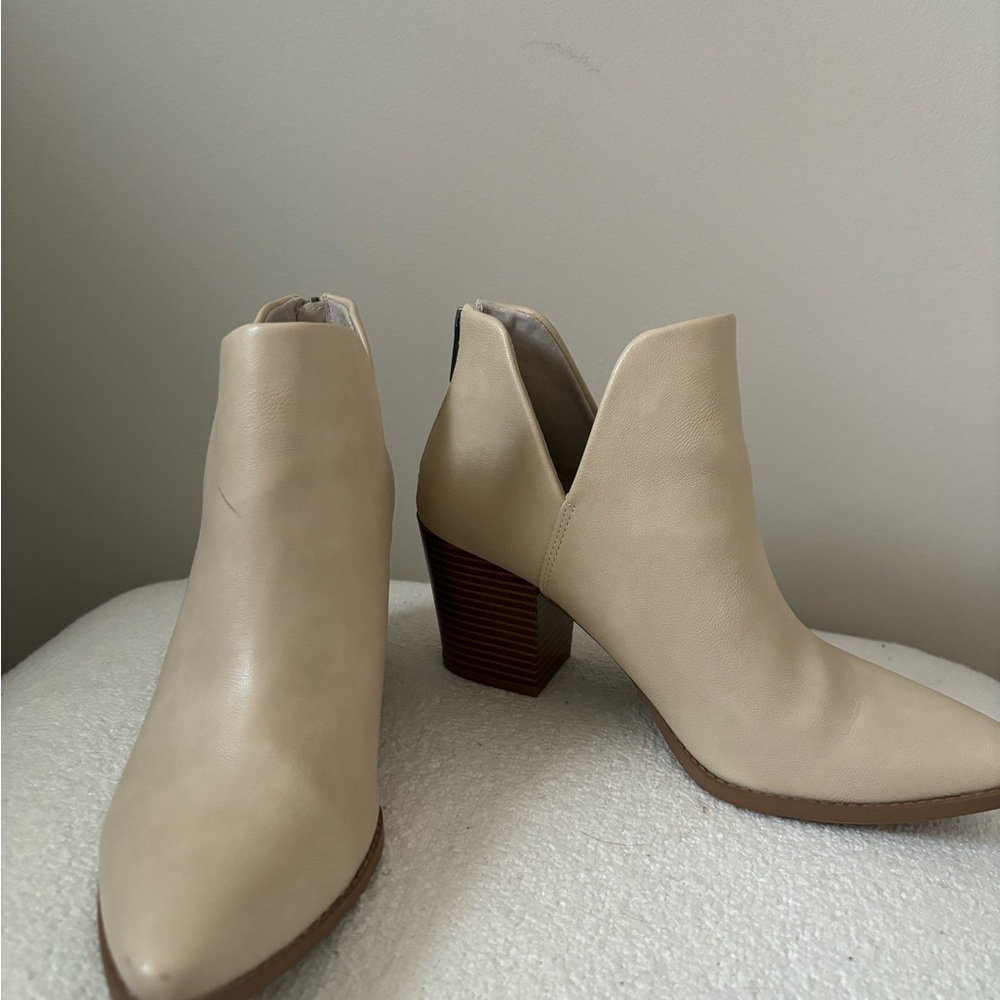 Sun + Stone Cream Ankle Booties